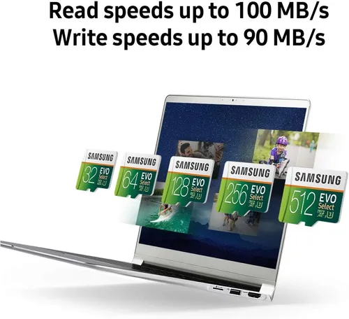 Miniatura 5 de Samsung 64 GB, 100 MB/s (U3) MicroSD EVO Select Tarjeta de memoria con adaptador (MB-ME64GA/AM)