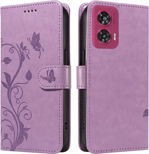 Miniatura 178 de Funda para Motorola Moto E22/E22i, piel sintética, con tarjetero y correa para la muñeca, a prueba de golpes, funda magnética para Motorola Moto Rojo