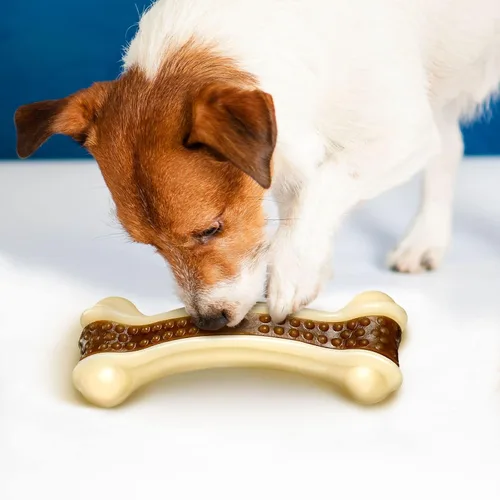 Miniatura 5 de Sosation Juguetes para perros en forma de huesos para masticadores agresivos, paquete de 2 juguetes navideños para masticar perros, dentición