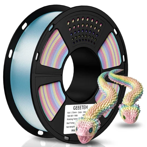 Miniatura 29 de GEEETECH Filamento PLA de color dorado sedoso de 0.069 libras, filamento de seda brillante para impresora 3D, carrete de 2.2 libras, precisión