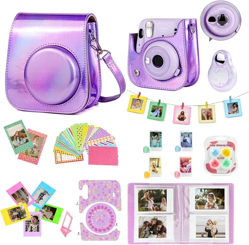 Miniatura 8 de Mini 11 accesorios para cámara instantánea Fujifilm Instax Mini 11 incluye funda, filtros de color, álbum de fotos, marcos de 2 x 3, lente selfie