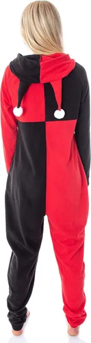 Miniatura 2 de DC Comics - Disfraz de Harley Quinn de una pieza para mujer, traje de pijama de cosplay