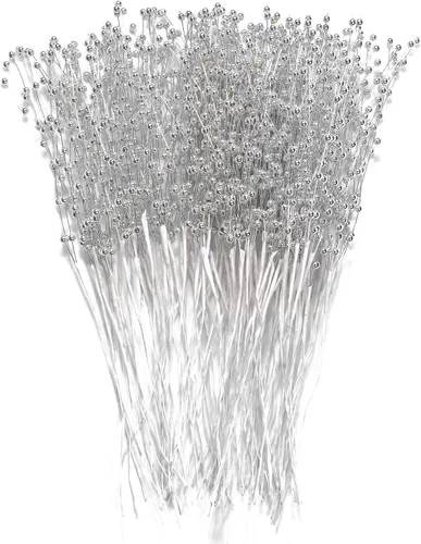 Miniatura 11 de 60 ramos de tallos de perlas, guirnalda de cuentas de 0.157 pulgadas (0.157 in), arreglos florales, arreglos florales, decoración de bodas, fiestas