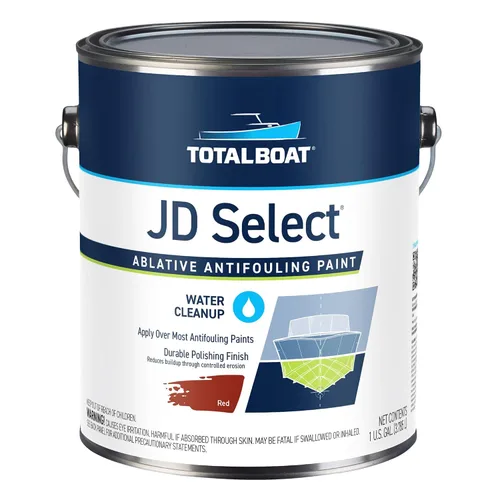 Miniatura 13 de TotalBoat JD Select Pintura antiincrustante ablativa para el fondo de barcos de fibra de vidrio, madera y acero, (negro, cuarto de galón)