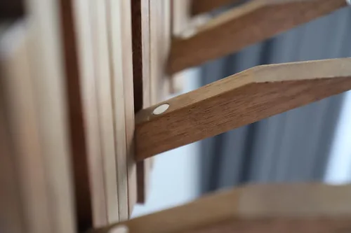 Miniatura 6 de Perchero de Piano de Madera Natural Montado en la Pared Perchero de Pared Gancho de Pared Abatible con 5 Ganchos Gancho de Pared para Entrada