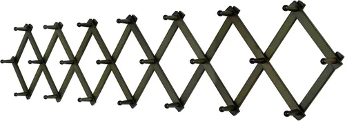 Miniatura 33 de SKOLOO Perchero para sombreros de pared con 17 ganchos, madera maciza, moderno, ampliable, perchero de pared para abrigos, sombreros, bolsos, gorras