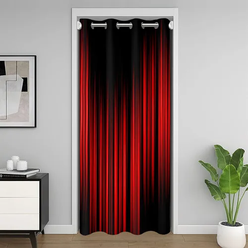 Miniatura 13 de Feelyou Cortina de puerta con ecuación matemática, privacidad, 1 panel, 34 x 80 pulgadas, espacio exterior, galaxia, 30% a 50% opaco, aislamiento