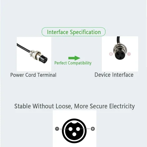 Miniatura 2 de Digipartspower Adaptador de CA de 24V 2A para Razor Trikke E2, iMod Electric Scooter Fuente de alimentación