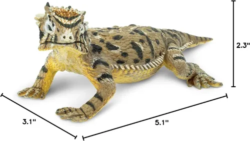Miniatura 6 de Safari Ltd. Figura de lagarto con cuernos, figura realista de 5.25 pulgadas, juguete educativo para niños, niñas y niños a partir de 3 años