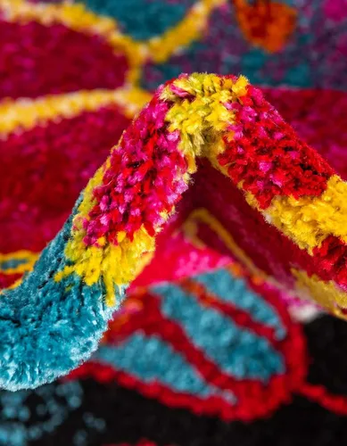 Miniatura 7 de Unique Loom colección Lyon - Alfombra Kennedy (2 x 3 pies 1 pulgada, Rectangular, Negro/Verde)
