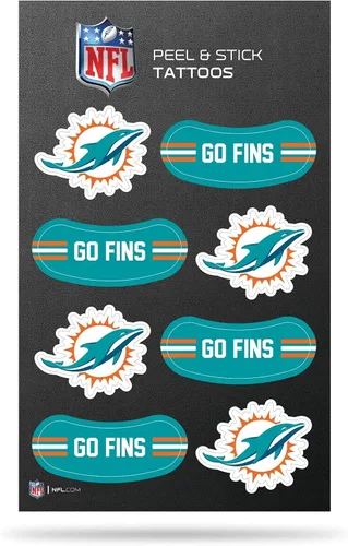 Miniatura 30 de Rico Industries NFL Footbal Peel & Stick Temporary Tattoos - Eye Black - Game Day Approved!