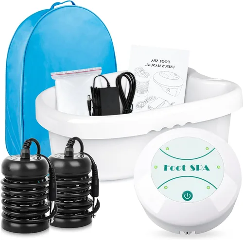 LeCuag Máquina de desintoxicación de baño de pies iónico, máquina portátil de desintoxicación de pies, sistema de baño de limpieza iónica con bolsa