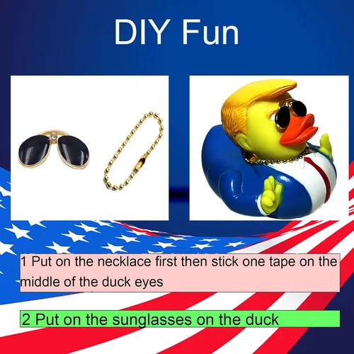 Miniatura 4 de Jeeps Duck Rubber Duckies Trump Collection Baby Bath Ducking Toy Car Accessories Decoración para niños Patos de resina de goma a granel Decoración