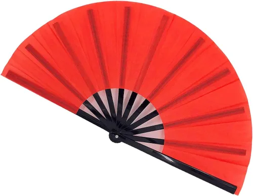 Miniatura 10 de Abanicos Plegables Grandes Rave Abanicos de Mano que Aplauden Abanicos que Hacen Ruido para Baile en Línea, Grandes Abanicos Plegables que Hacen Azul