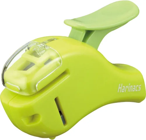 Miniatura 17 de Kokuyo, Grapadora sin grapas, Harinacs Compact Alpha portátil sin agujeros, hasta 5 hojas sin encuadernación con grapas, color rosa, importado