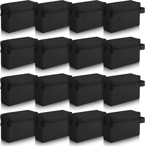 Paterr Neceser de Viaje de 16 Piezas para Mujeres y Hombres, Grande, Resistente al Agua, Bolsa de Afeitar Colgante, Bolsa Cosmética con Asa y Negro