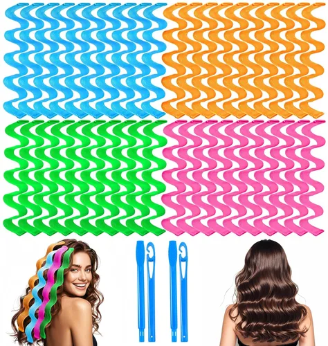 Miniatura 7 de 42 rizadores de pelo con ondas sin calor para cabello corto, rizadores de cabello sin daños por calor para ondas y rizos naturales de larga 9.9