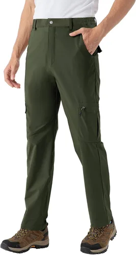 Miniatura 3 de BASUDAM Pantalones cargo de senderismo para hombre, de secado rápido, ligeros, elásticos, resistentes al agua con bolsillos
