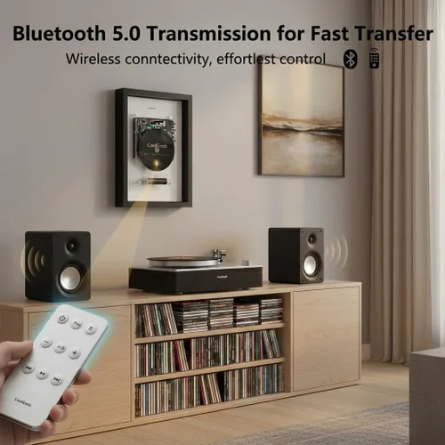 Miniatura 3 de Reproductor de CD vertical M1 para pared y escritorio, decoración de arte industrial transparente, transmisor Bluetooth de alta fidelidad