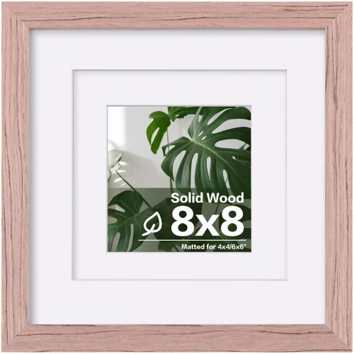 Miniatura 156 de Egofine - Portarretratos de 4 x 6 pulgadas, de madera maciza con plexiglás, para fotos de 3.5 x 5 con paspartú o de 4 x 6 sin paspartú, para colocar