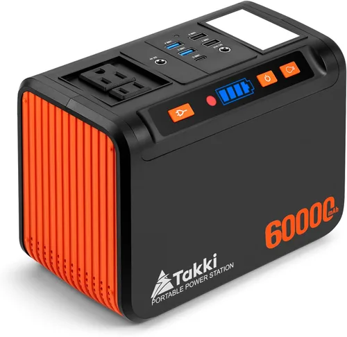 Miniatura 12 de Takki Generador Solar Portátil de 111Wh Estación de Energía con Panel Solar Plegable de 21W, Banco de Energía Cargador Solar de Pico de 120W