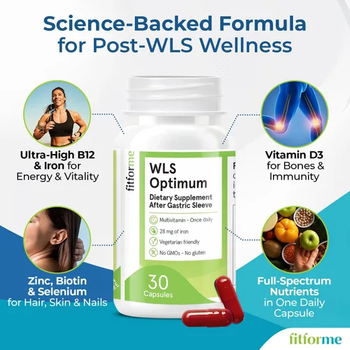 Miniatura 5 de FitForMe Multivitamínico bariátrico, diseñado para cirugía de manga gástrica – cápsula de un día, suministro para 30 días, cápsula óptima WLS fácil
