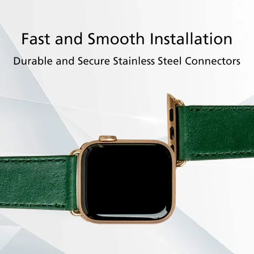 Miniatura 6 de Alto Correa de cuero compatible con Apple Watch Band de 1.496 pulgadas, 1.614 pulgadas, 1.575 pulgadas, correa de repuesto clásica hecha a mano