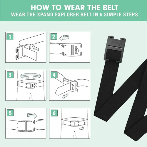 Miniatura 5 de Explorer Belt By Xpand - No-Show Invisible Elastic Belt w Slim Aluminum Buckle