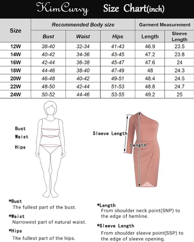 Miniatura 3 de KIMCURVY Vestido midi con purpurina para mujer, talla grande, con un hombro descubierto, fruncido, para fiesta de cóctel
