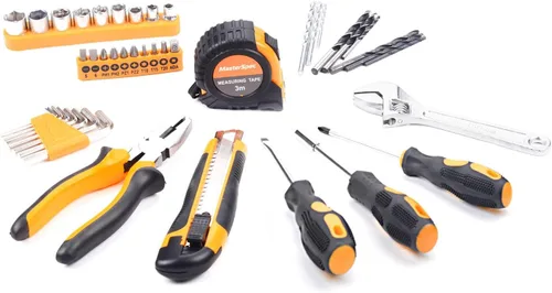 Miniatura 8 de 47 unids 12 V taladro inalámbrico kit de herramientas de mano para el hogar w/2