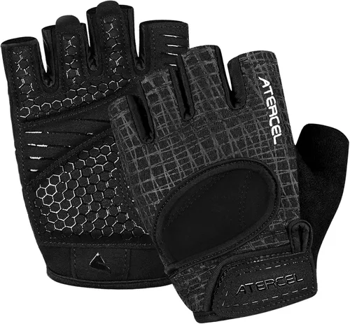 Miniatura 9 de ATERCEL Guantes de levantamiento de pesas, protección completa de la palma de la mano, guantes de entrenamiento para gimnasio, ciclismo, ejercicio