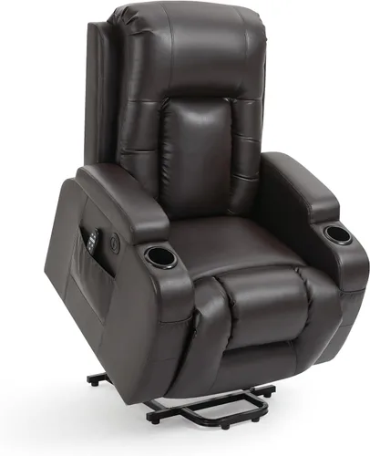 Miniatura 9 de Silla reclinable eléctrica con elevación Trustyue con calor y masaje, sillas elevadoras para asistencia al estar de pie, silla pequeña con elevación