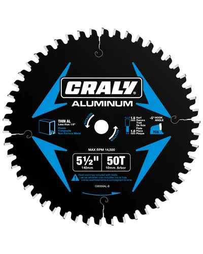 Miniatura 8 de CRALY Hoja de sierra circular de corte de aluminio y metal no ferroso de 12 pulgadas, 100 dientes, eje de 1 pulgada, punta de carburo, corte fino