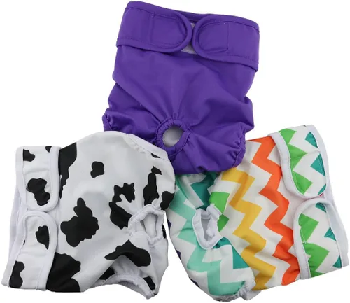 Miniatura 9 de Pañal para perros femeninos, reutilizable, lavable, duradero, absorbente, pañales, pantalones l2