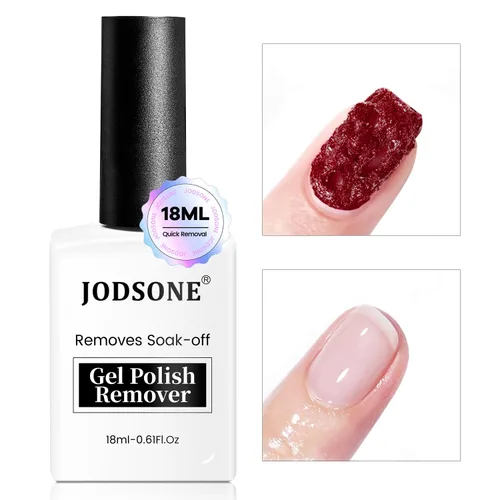Miniatura 13 de JODSONE Juego de 3 piezas de 10 ml de capa superior y base de esmalte de uñas con removedor de gel; removedor de uñas de gel para remoción rápida