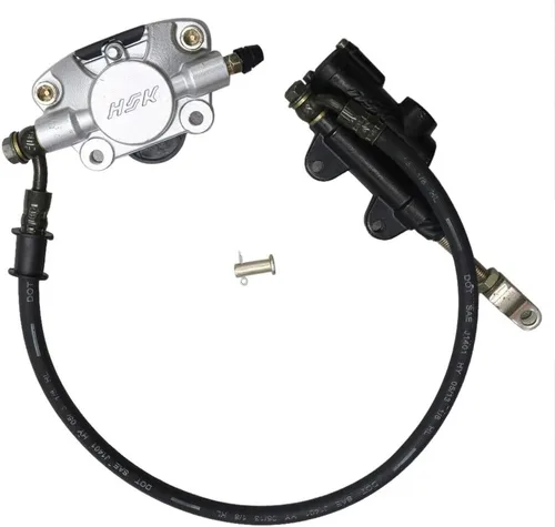Miniatura 5 de Eje vivo de acero de 1 pulgada con ruedas sin cámara de 16 x 8-7 pulgadas, llanta y piñón de cadena, cilindro maestro de freno para Go Kart Quad