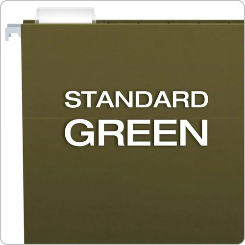 Miniatura 3 de Pendaflex Carpetas colgantes de archivos, tamaño carta, verde estándar, pestañas ajustables de corte 1/5, 25 por caja (81602), verde estándar