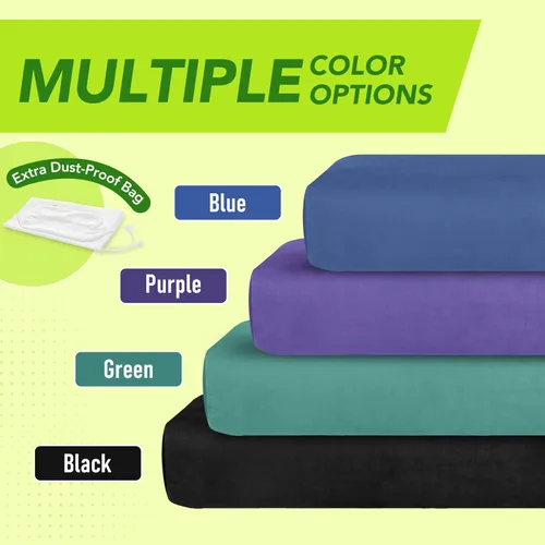 Miniatura 6 de Wellsin Cojín Rectangular para Yoga Bolster - Almohada de Meditación con Funda de Gamuza Lavable, 27"X10"X5.5" Negro