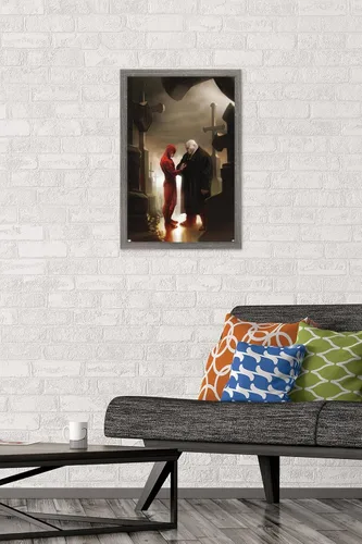 Miniatura 2 de Trends International Marvel Comics - Póster de pared de Kingpin - Daredevil in Cemetery, 14.72 x 22.37 pulgadas, versión enmarcada de madera