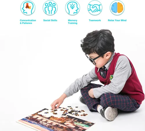 Miniatura 7 de ATOOZ Rompecabezas personalizados de 35 piezas, rompecabezas de madera personalizado de fotos, rompecabezas personalizado con imagen personalizada