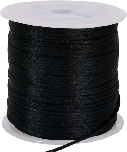 Miniatura 8 de TONIFUL 1 mm x 100 yardas de cordón de nailon blanco satinado para hacer pulseras, cordón de macramé cola de ratón, cordón de cuentas a granel
