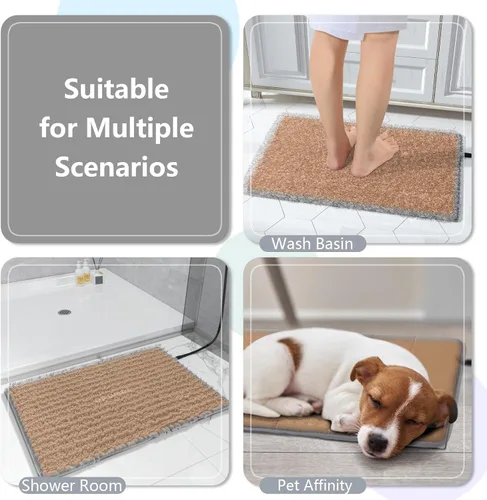 Miniatura 5 de Yimobra Almohadilla térmica para alfombras de baño, con función de memoria, temperatura ajustable (32-146 ℉) y tiempo (1-24 h), tapete de baño