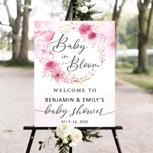 Miniatura 24 de Letrero de bienvenida personalizado para baby shower, 12 x 18, 24 x 18, 24 x 18, 24 x 36 pulgadas