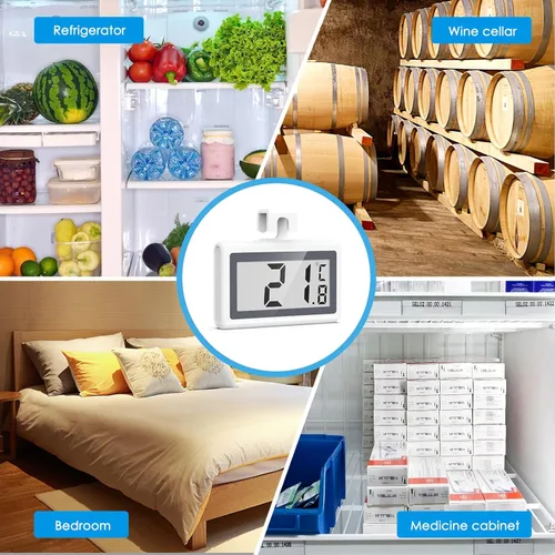 Miniatura 5 de AMIR Upgraded Digital Refrigerator Thermometer, Fridge Freezer Thermometer with Clear LCD Display, Magnetic Back, Ideal for Home, Kitchen (1 Pack)