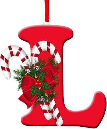 Colgante de decoración para árbol de Navidad de 26 letras, adornos de árbol de Navidad, adornos de Navidad personalizados, decoración de Navidad,