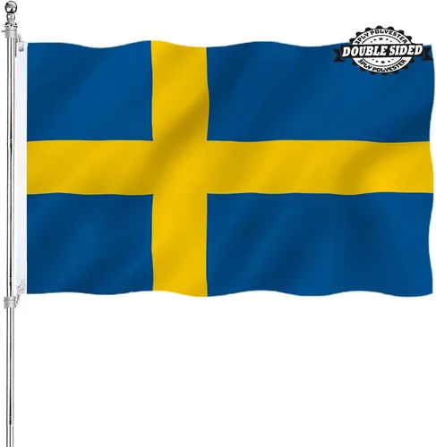 Miniatura 9 de Bandera albanesa de Albania 3x5 doble cara para exteriores, banderas nacionales del país de alta resistencia de 3 capas de poliéster con 2 ojales