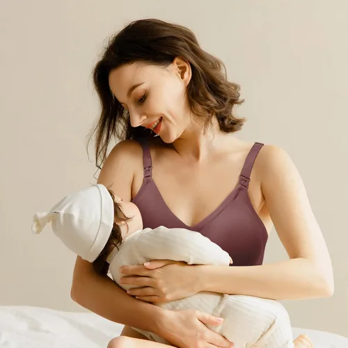 Miniatura 6 de HBselect 3 brasieres de lactancia para lactancia materna, sin costuras, sin costuras, brasier de maternidad, bralette para dormir durante