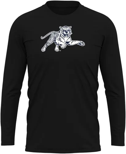 Miniatura 43 de Camisa deportiva de manga larga oficial de la NCAA Collegiate para hombre, colección negra con logotipo primario