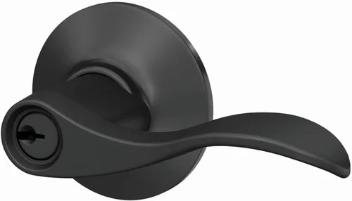 Miniatura 9 de SCHLAGE - Manija de puerta Accent con cerradura que se abre con llave en negro mate - F51A ACC 622
