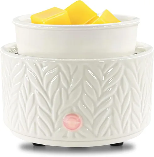 Miniatura 8 de EQUSUPRO - Calentador de cera para derretir cera perfumada, calentador eléctrico de cera de cerámica 4 en 1, quemador de cera de fragancia